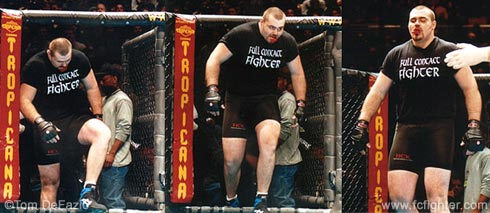Giant Tim Sylvia enters the ring