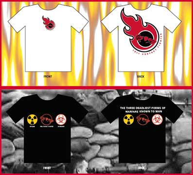 Flame and War shirts
