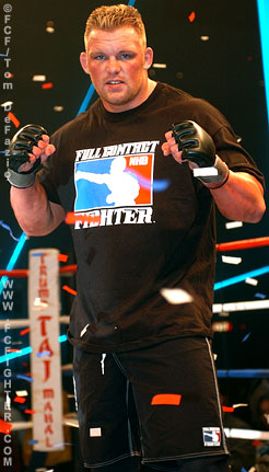 Travis Wiuff after beating Roman Zentsov at MFC in March 2004