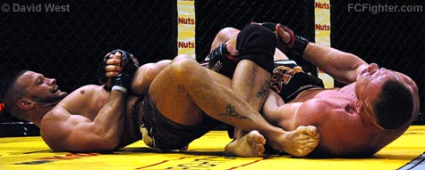 Cage Rage 19: Jess Liaudin submits Ross Mason with a heel hook - Photo by David West