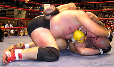 Dan Severn pulling Shannon Ritch off his back