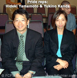 Pride reps Hideki Yamamoto and Yukino Kanda