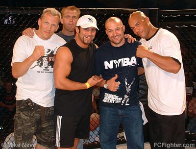 MMA stars were out in full force (L-R) Bill Mahood, Trevor Prangley, Phil Baroni, Cook and Bobby Southworth - Photo by Mike Neva