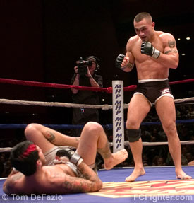 Ring of Combat 12: Rich Boine (right) vs. Kevin Roddy - Photo by Tom DeFazio