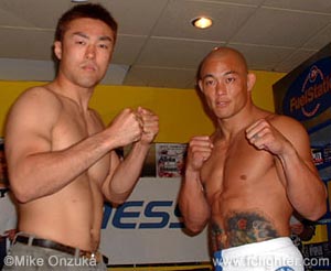 Masanori Suda (left) vs. Egan Inoue