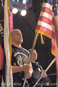 Tito Ortiz holding flag